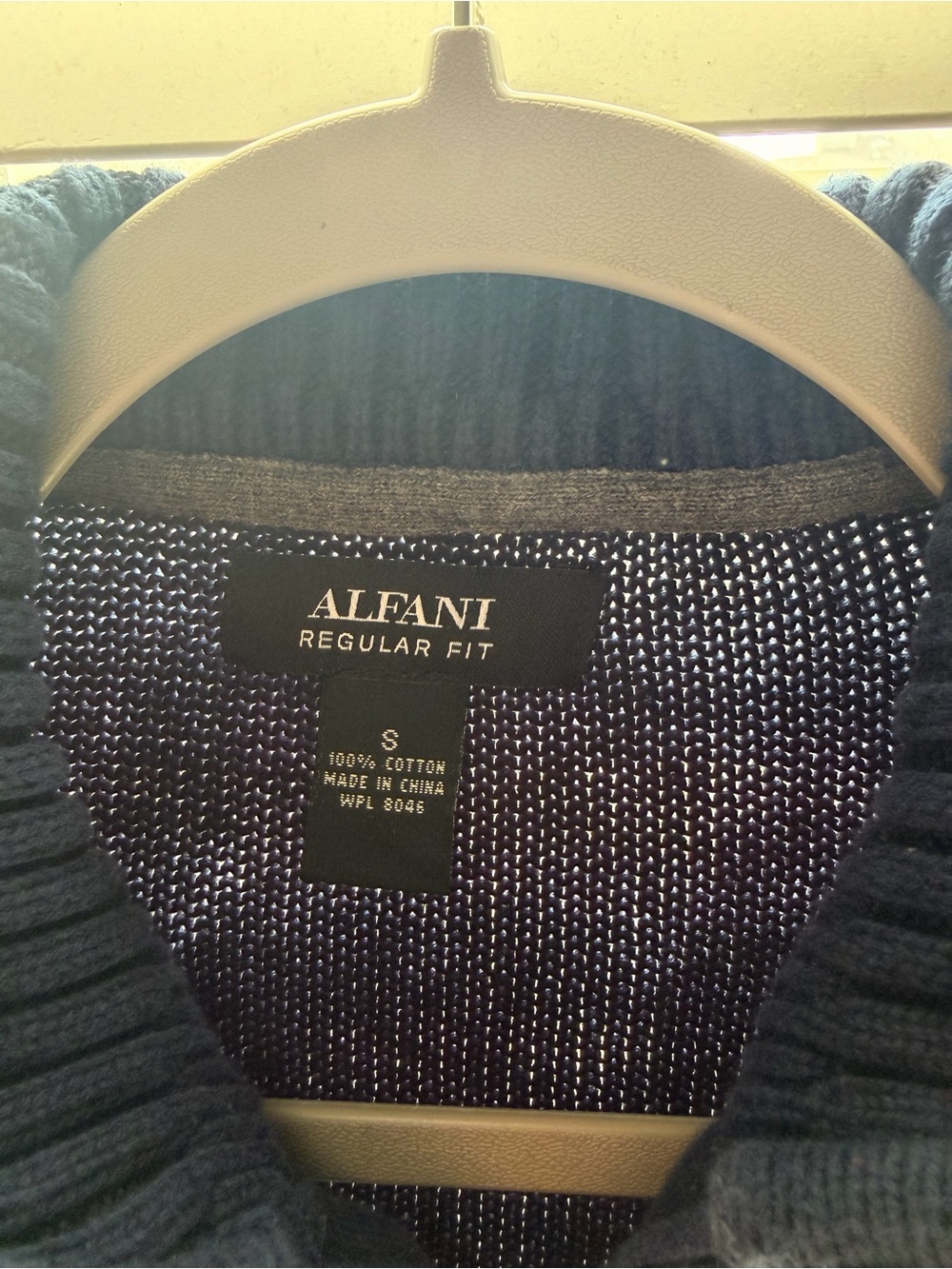 Alfani Men's Dark Navy Shawl Collar Cardigan